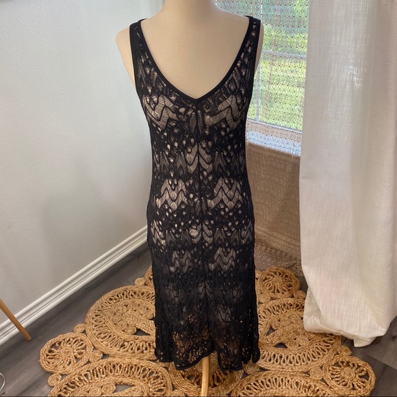 EILEEN FISHER Rare Crinkle Lace Dress - Picture 2 of 16